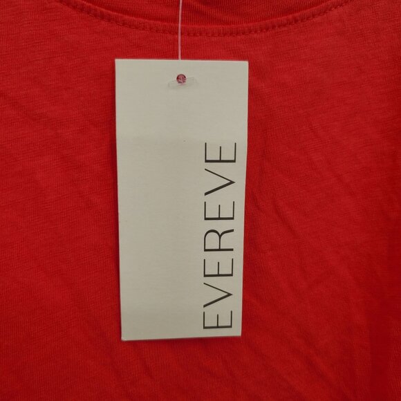 Evereve Elsa Shoulder Detail Slub Tee Shirt Top Women Size XS NWT Short Sleeve - Picture 3 of 12